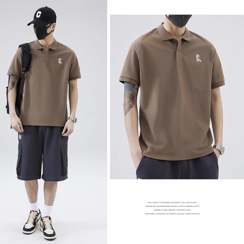 Emperor Paul Short-Sleeve Polo Shirt for Men, Summer Loose Casual Thin Half-Sleeve Turn-Down Collar Top, Summer Thin Style