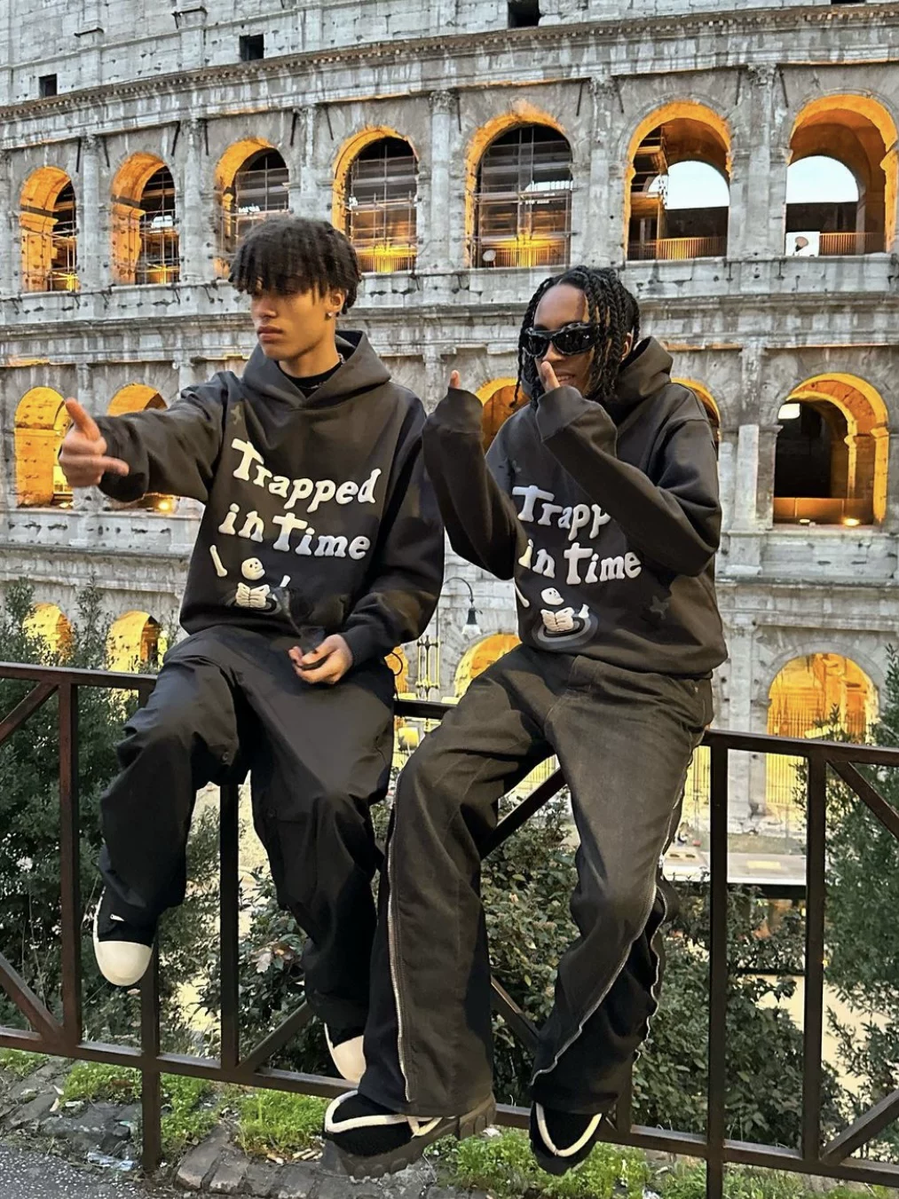 CPFM CHO American retro casual hip-hop little devil foam print couple hooded sweatshirt for men and women, trendy