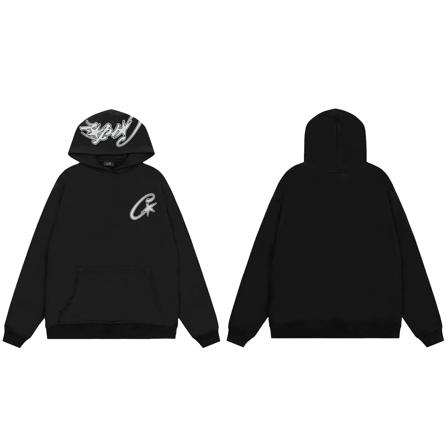Corteiz American Style Trendy Brand Alcatraz Island Zipper Hoodie Loose High Street suit Letter Printed Sweatshirt for Men