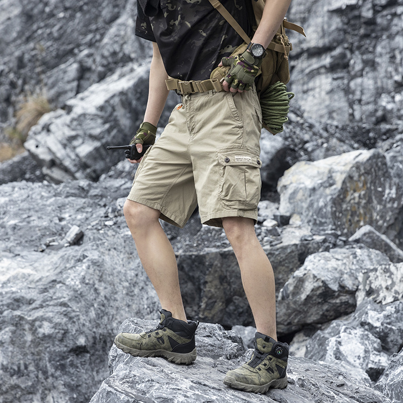 Men's Multi-Pocket Cargo Shorts 2026 Summer Breathable Wear-Resistant Outdoor Hiking Casual Sports Tactical Shorts