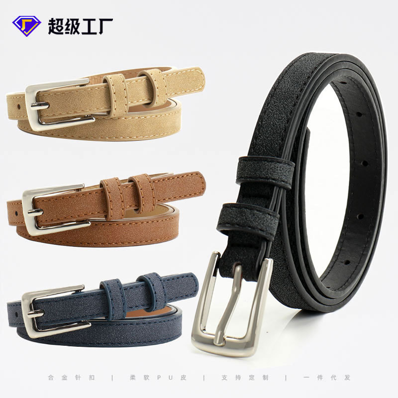 Summer Orofeng New Fashion Simple Women's Thin Belt Decorated Jeans Dress High-End Belt for Women
