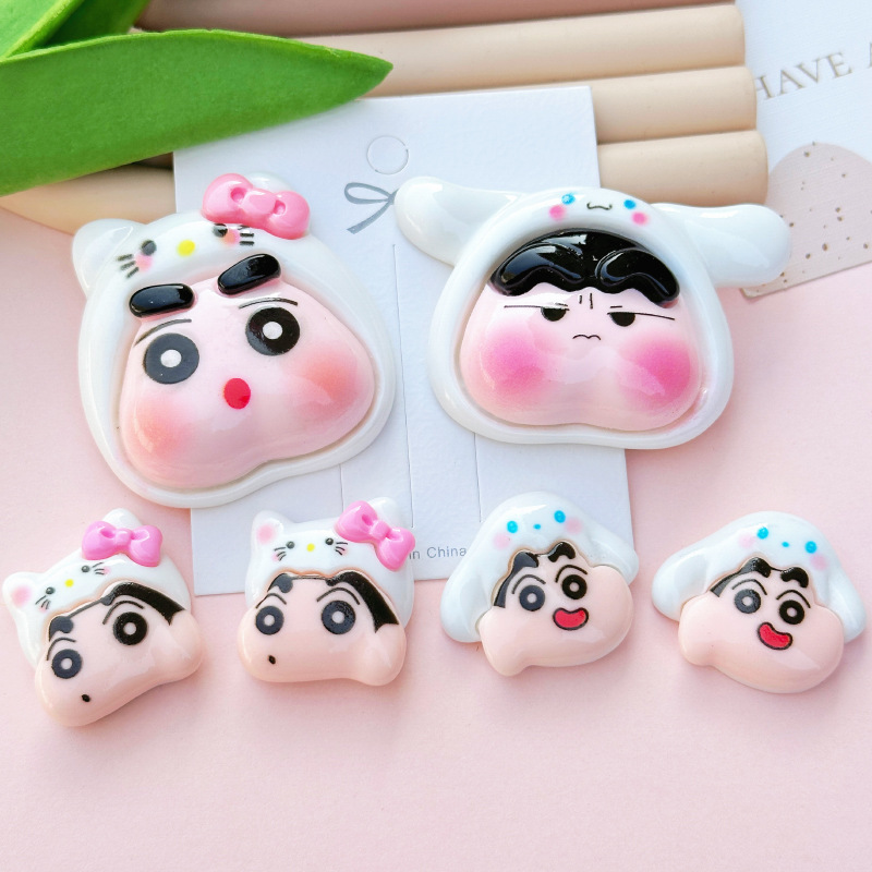Sanrio Small New Variant Resin DIY Accessories Mobile Phone Case Hole Shoes Patch Hairpin Hair Accessories Material