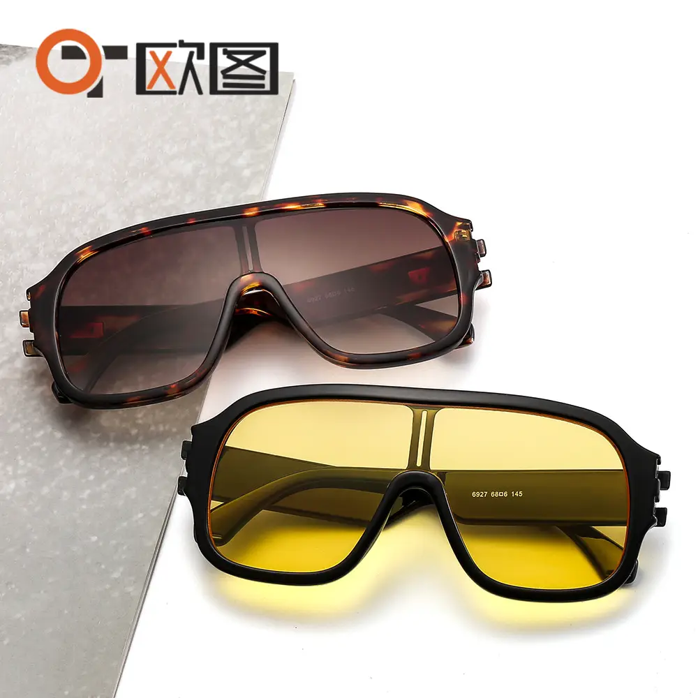 6927 large frame new sunglasses one-piece glasses men and women fashion personality INS sunglasses