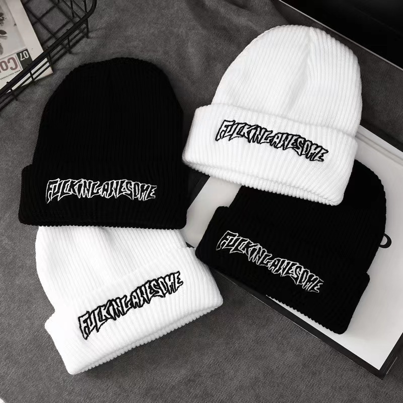 European and American Men's and Women's Fashion Hat FUCKING AWESOME Knitted Hat Pullover Hip-hop Hat Wool Hat Men's and Women's Cold Hat