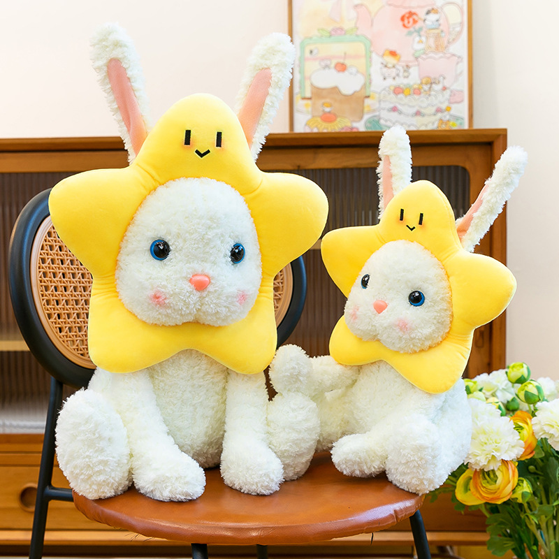 New Star-Shaped Rabbit Plush Toy, Cute Design, Rabbit Plush Doll, Gift for Girls, Wholesale