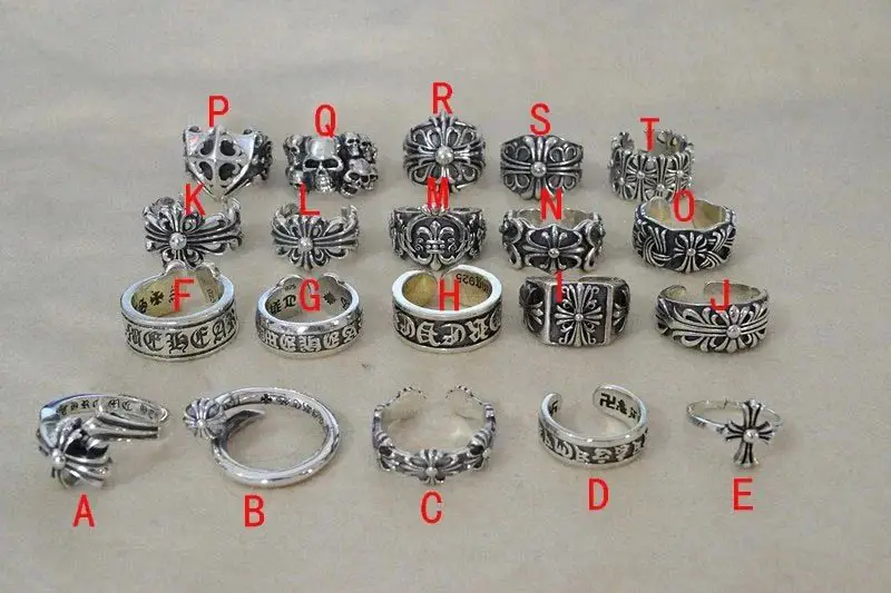 PunkHipHopStyle925SterlingSilverRingMen'sOpeningFashionThaiSilverHandsomeRetroIndexFingerTrendyRing