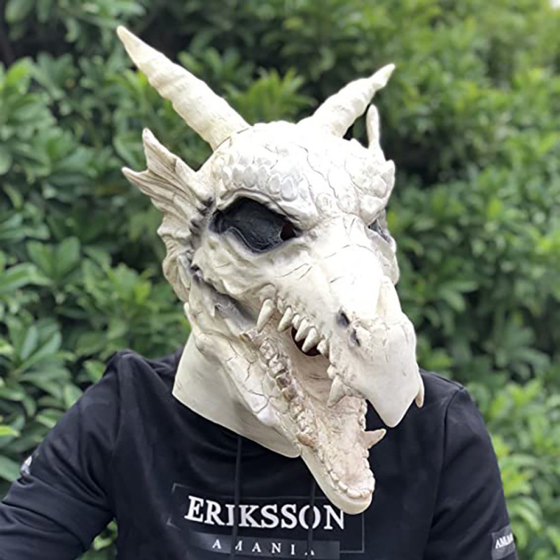 Halloween Dinosaur Latex Mask Animal Headgear Carnival Simulation Animal Dragon Mask Tyrannosaurus Rex Headgear