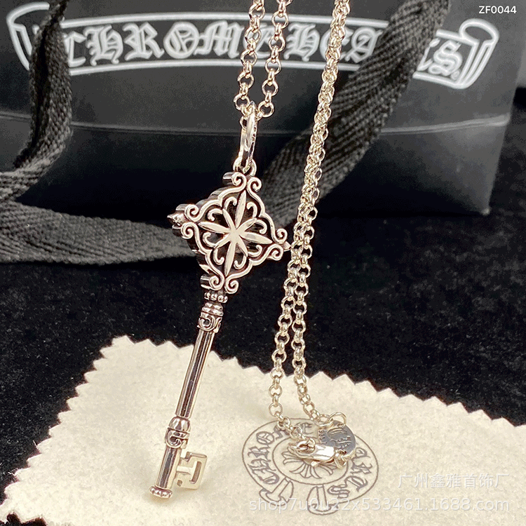 Crozka retro cross flower key pendant pattern pendant O necklace for men and women couples General Factory wholesale
