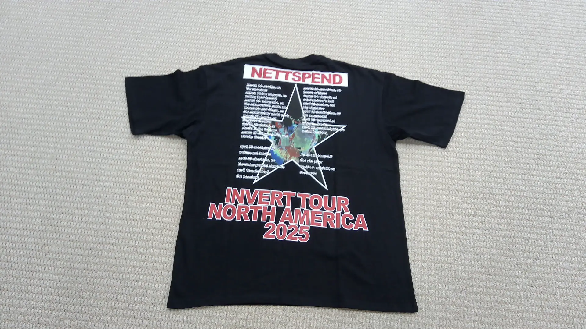 Nettspend Invert Tour North America 2025 T-Shirt Limited Short Sleeve T-Shirt