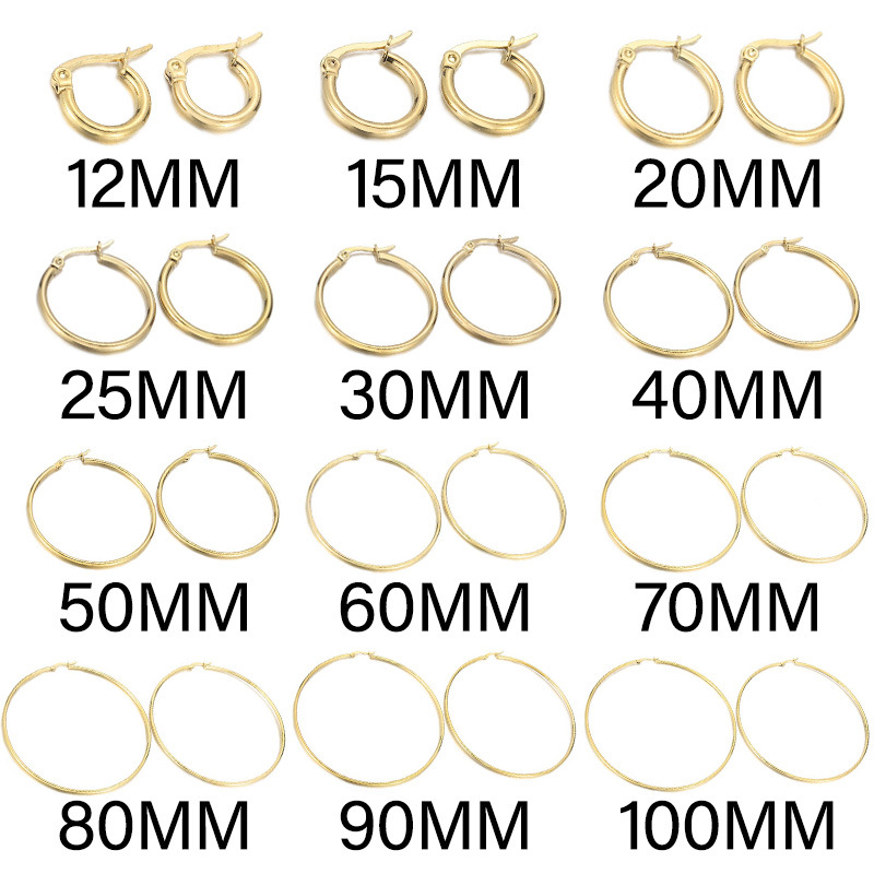Card wheel jewelry new round hollow stainless steel earrings French earring personality titanium steel 18K earrings women's jewelry