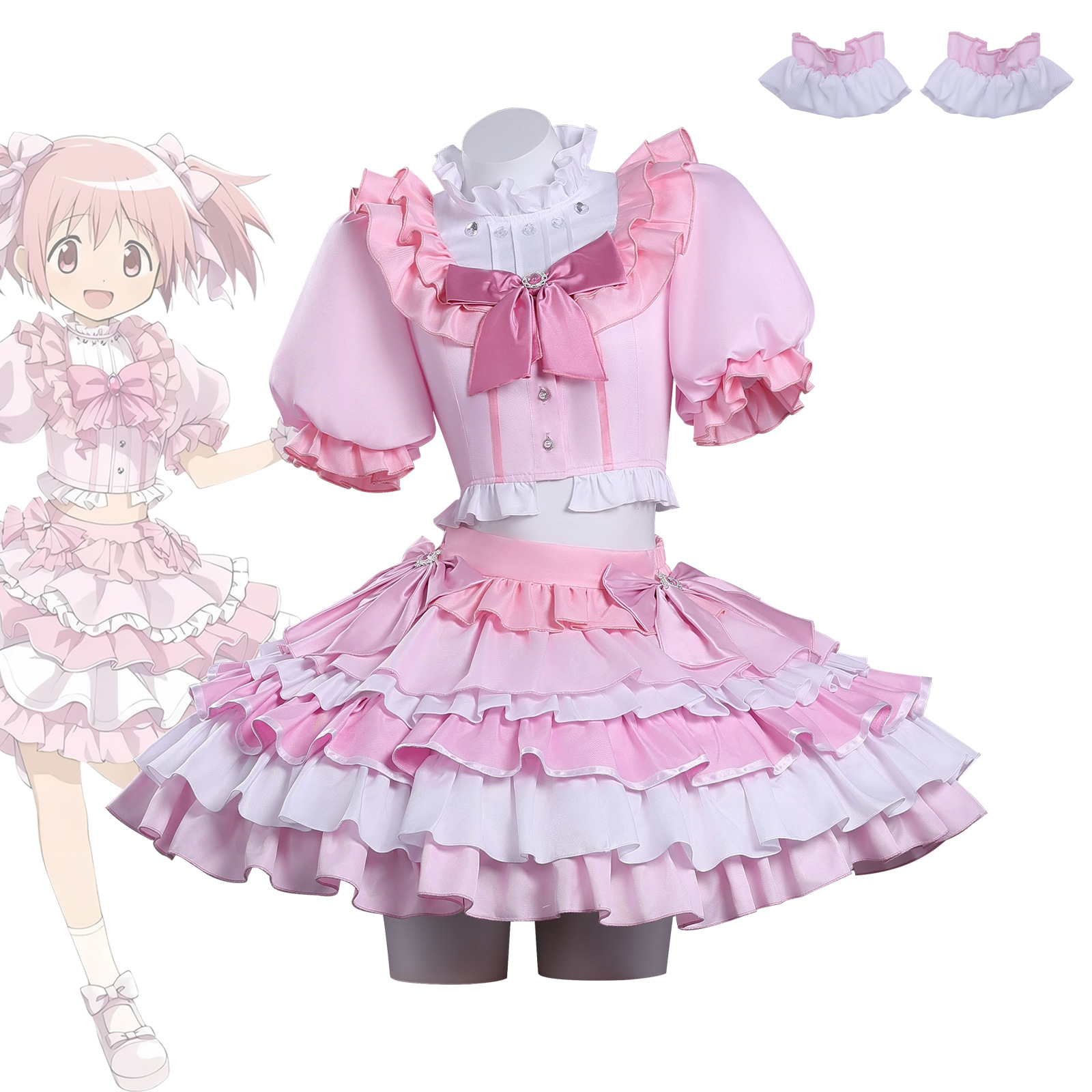 In-Stock Mahou Shoujo Madoka Magica Cosplay Costume - Madoka Magica Performance Outfit Meiou Cosplay Outfit