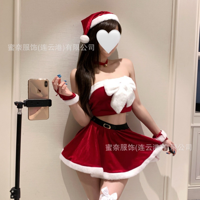Minai's Cute Christmas Outfit, Sexy Cosplay Costume, New Year's Outfit, Sweet Internet Celebrity Halloween Performance Outfit Set 751