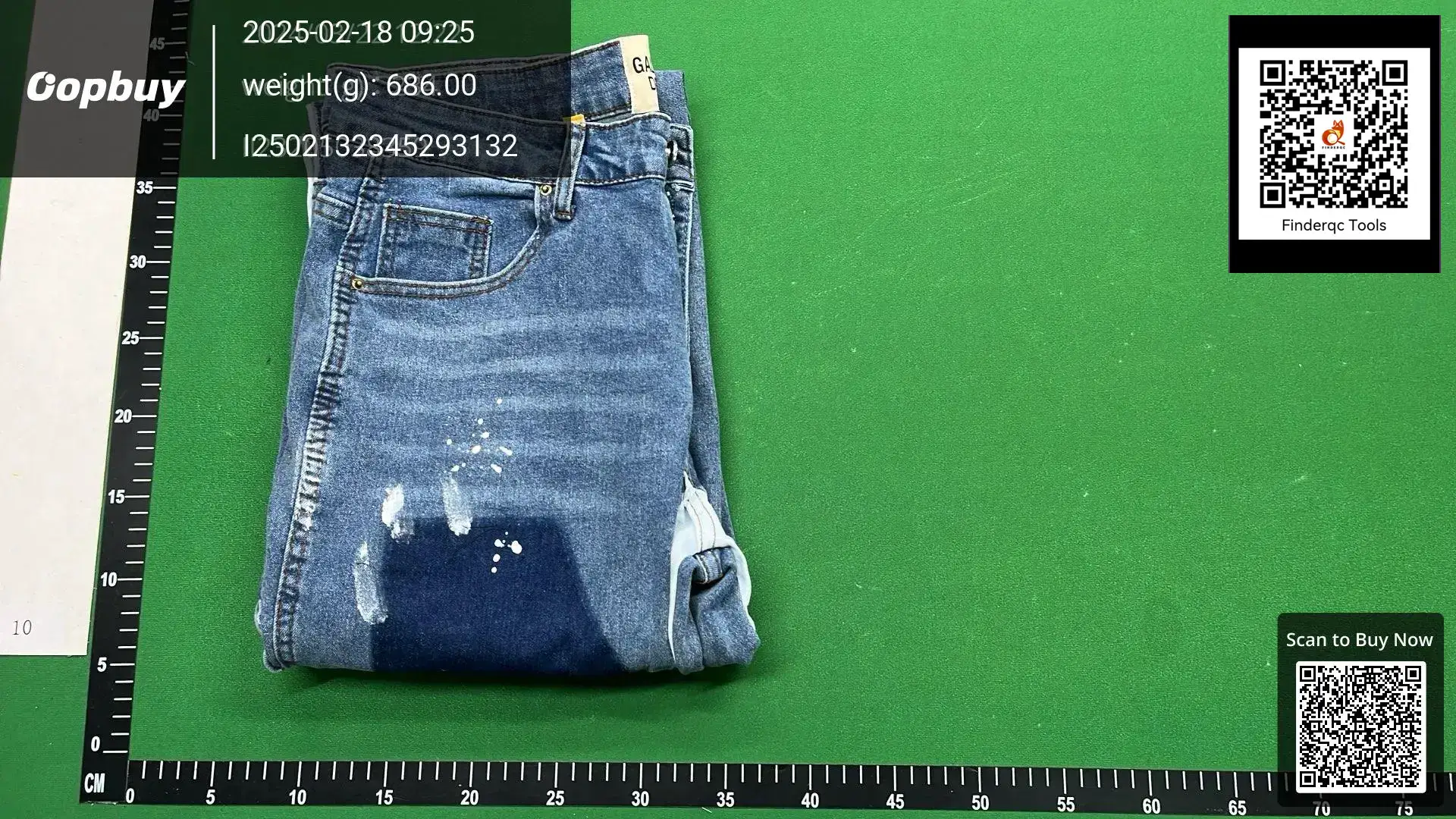 American Style Trendy Brand gallery dept Ripped Pouch Ink Jeans vibe Style Men's Loose Straight High Street Long Pants