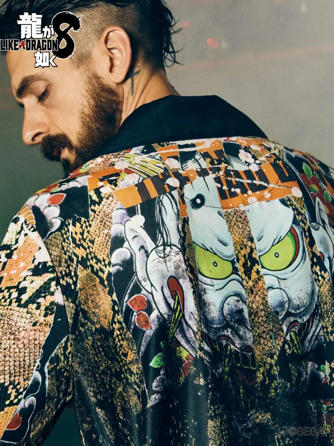 Japanese style Glamb Co-Branded Model Rulong 8 Series Zhendao Wulang shirt Shima Wild Dog Heavy Industry Print Loose Men and Women