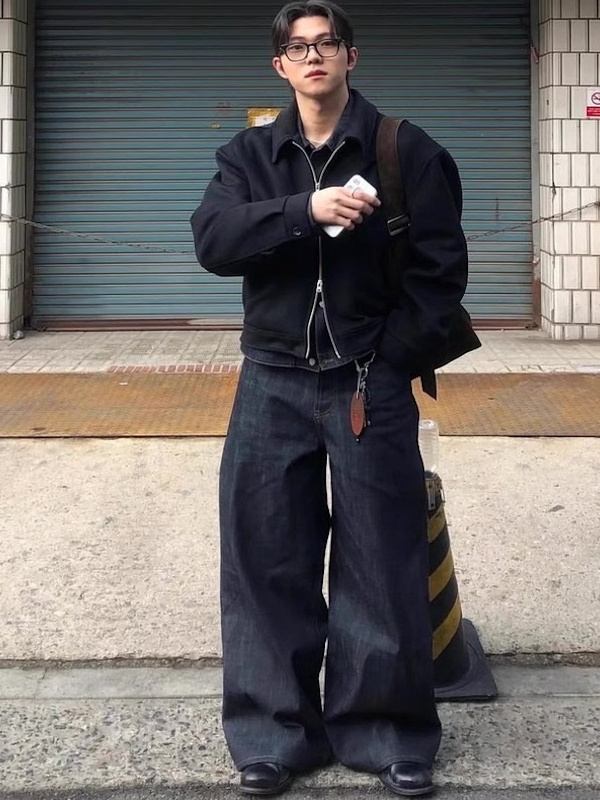 No Faith Studios Japan Limited Red Edge Red Ear Danny Original Cow Scimitar Baggy Stereo Jeans