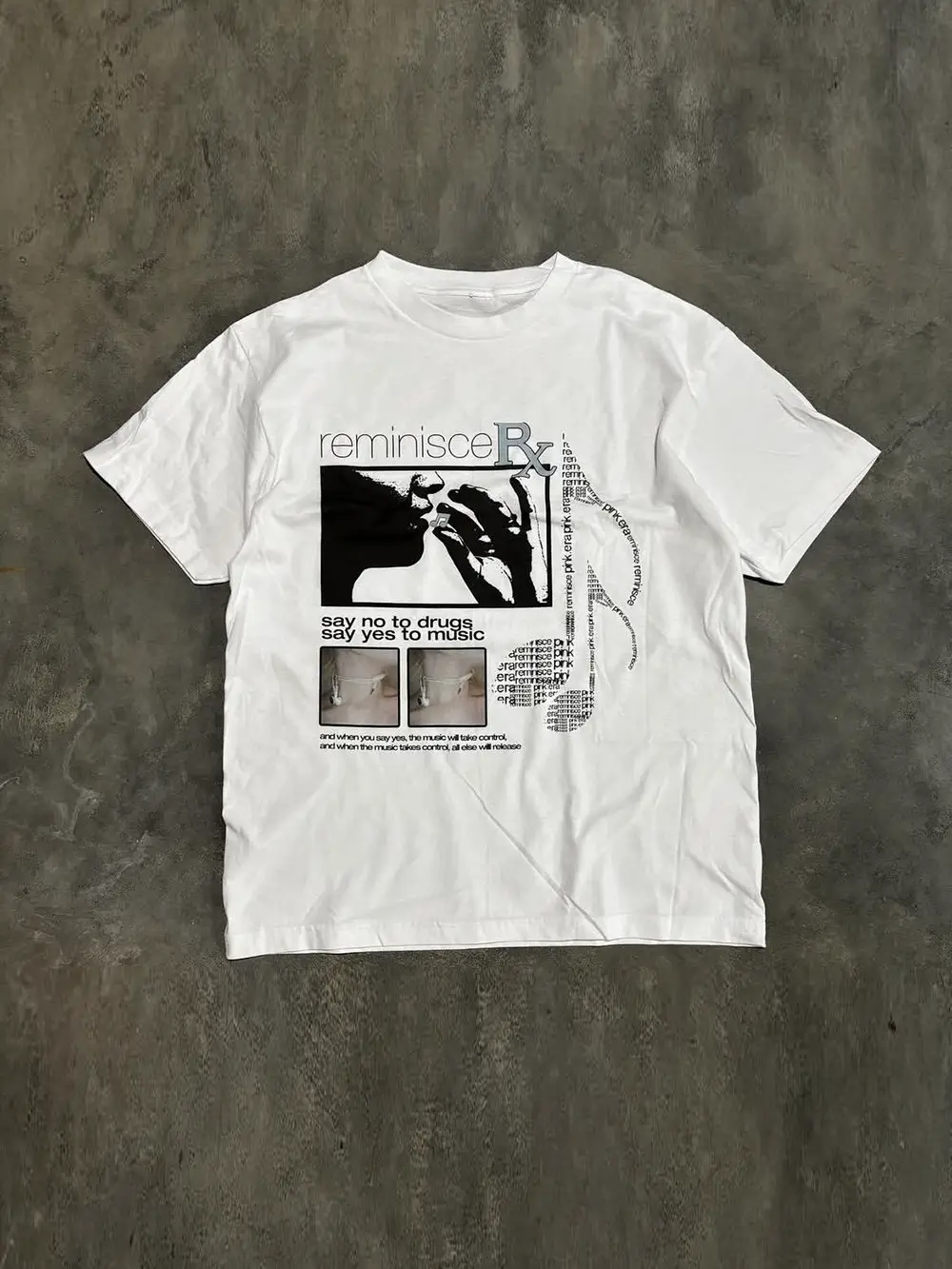 From the Street Y2K Millennium Music Revival Note Print Round Neck Pure Cotton Short Wide T-Shirt
