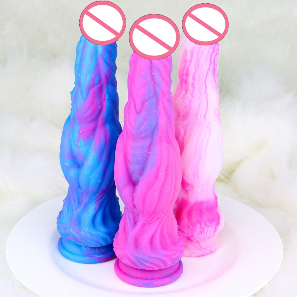 Youqu Liquid Silicone Anal Plug Pagoda Mixed Color Thick and Large Shaped Dick Female Masturbator Adult Sex Supplies