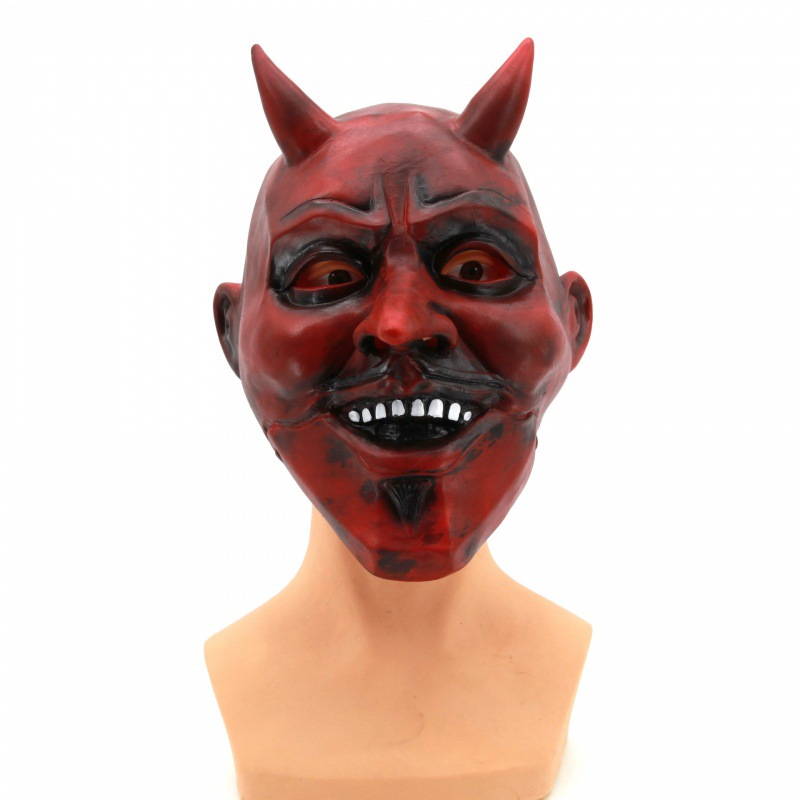 Halloween Ghost Mask cosplay Gloves Red Demon King Demon Funny Mask Red Prajna Japanese Mask