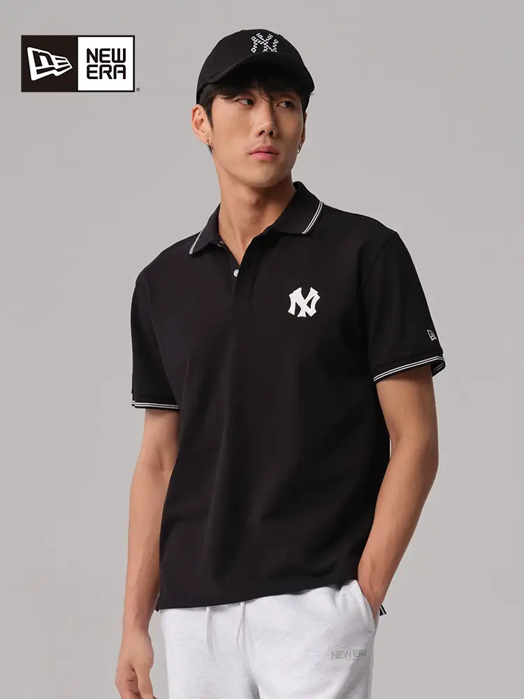 New Era New Era Spring and Summer New arrival Polo Shirt Short Sleeve T-Shirt Texture Men and Women Casual Business Easiest for match Artsy Trendy
