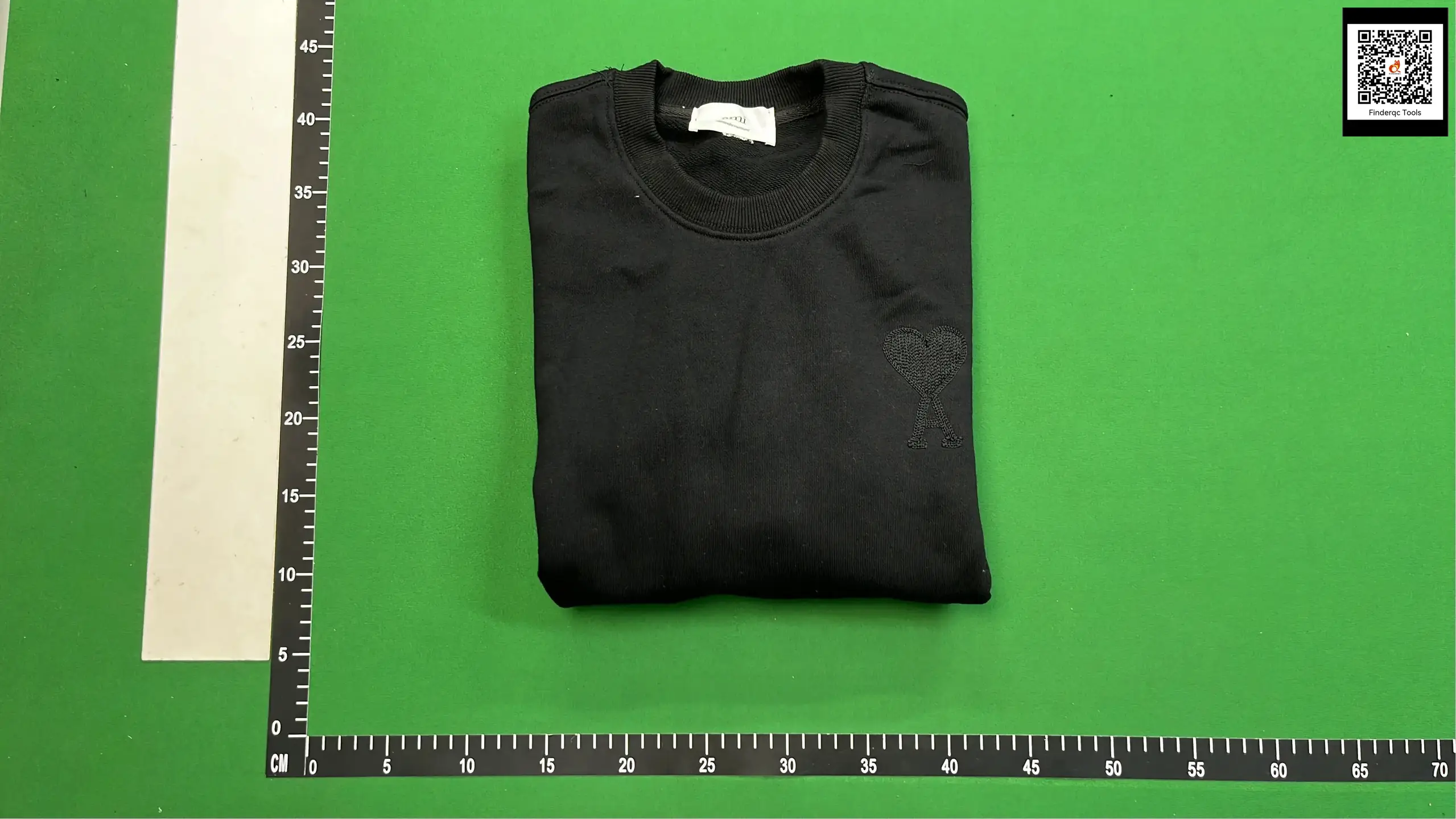 Am Sweatshirt with Round Neck, Terry Fabric, Heart-Shaped Embroidery in the Same Color, Small Size