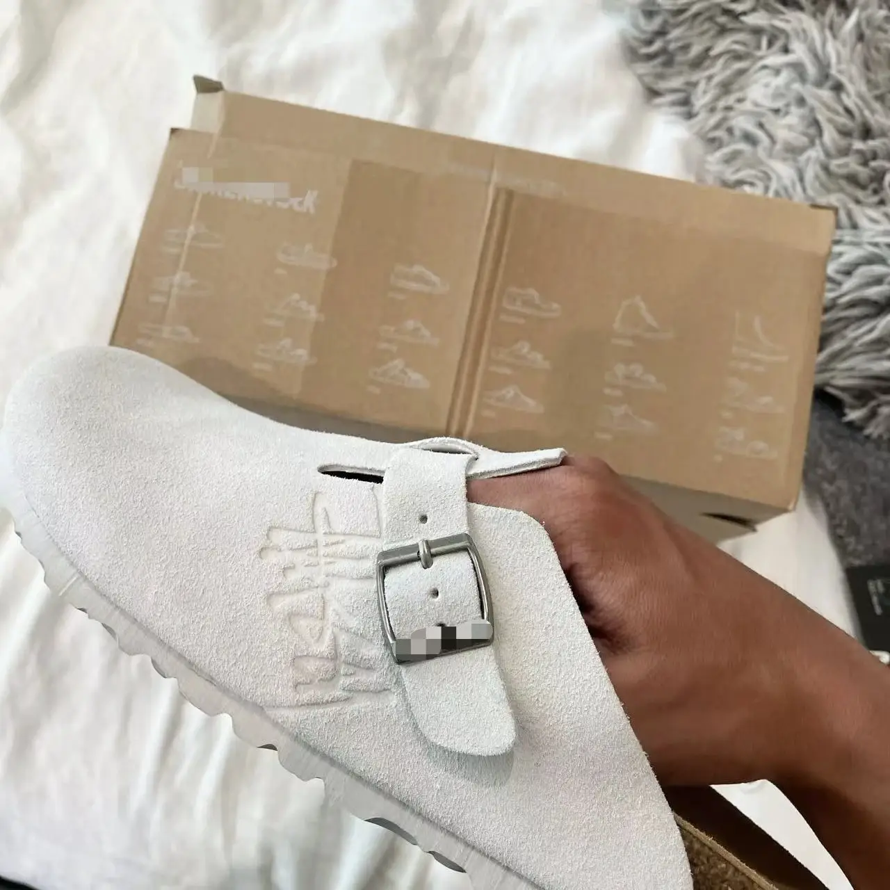 Baotou Half Dragged One Foot Stepping Cork Bottom Casual BK Shoes Increase Height Inside