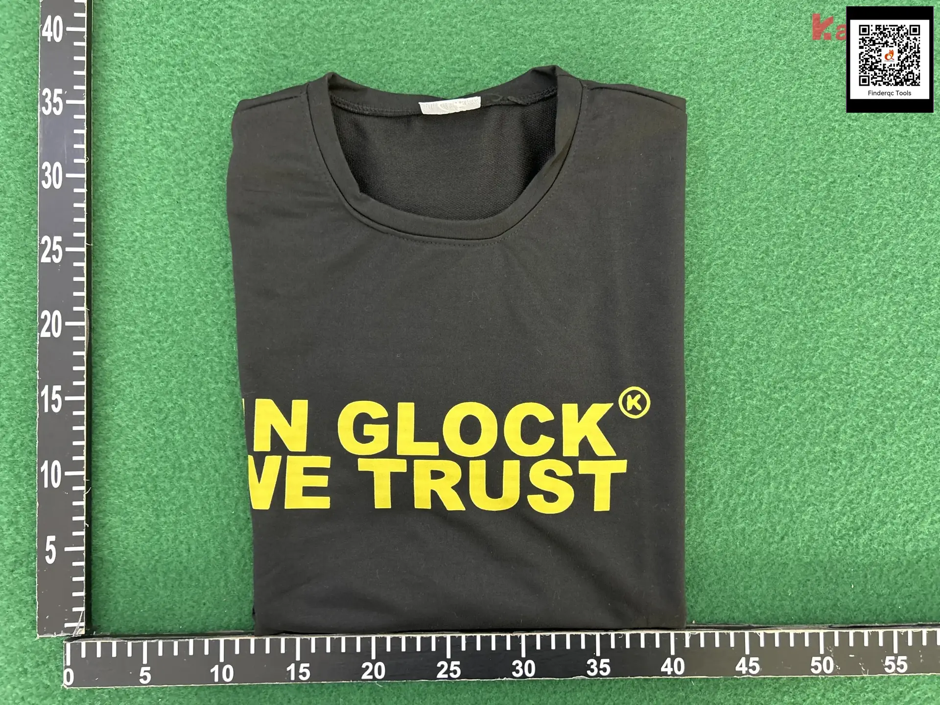 Summer American Retro Short-Sleeved in Glock We Trust Letter Printed T-Shirt Casual Versatile Black Top