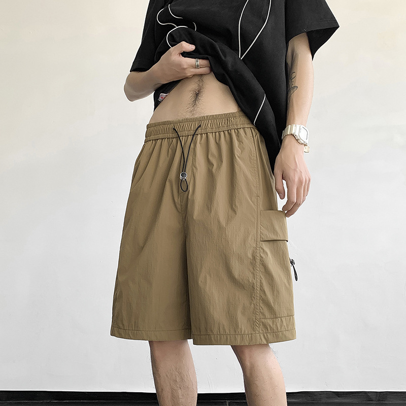 Shorts Men's Summer New Casual Five-point Pants Trendy Brand Dopamine Solid Color Loose Beach Pants Multi-pocket Men's Pants
