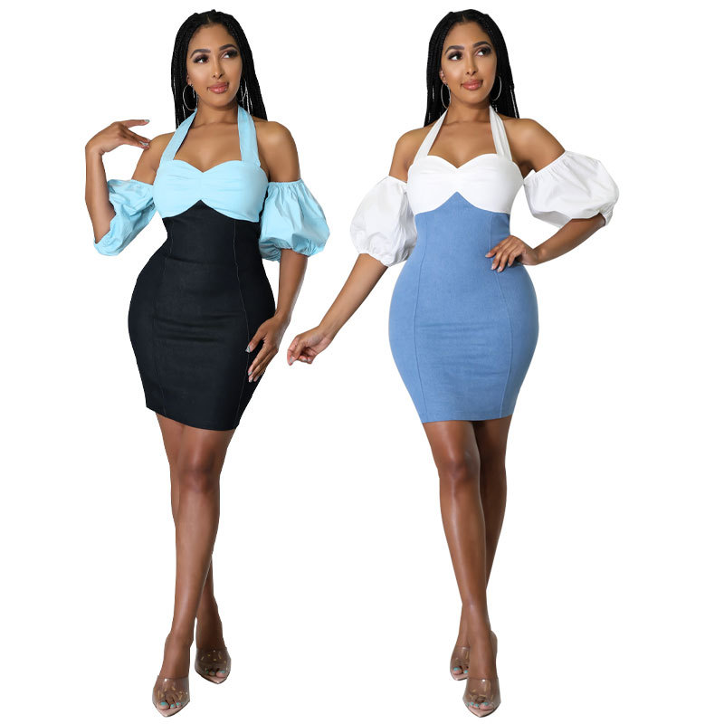 294 European and American Women's Elegant Dress Summer Skirt 2022 New Hip Dress Spice Girl Wear Fashion Casual