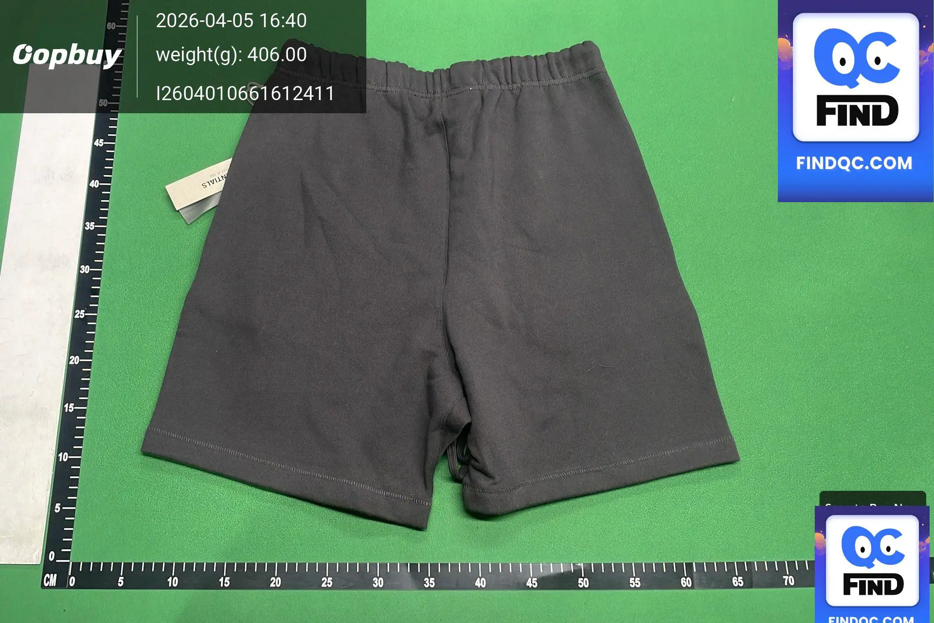 Fear of God Essentials Sweatshorts Charcoal