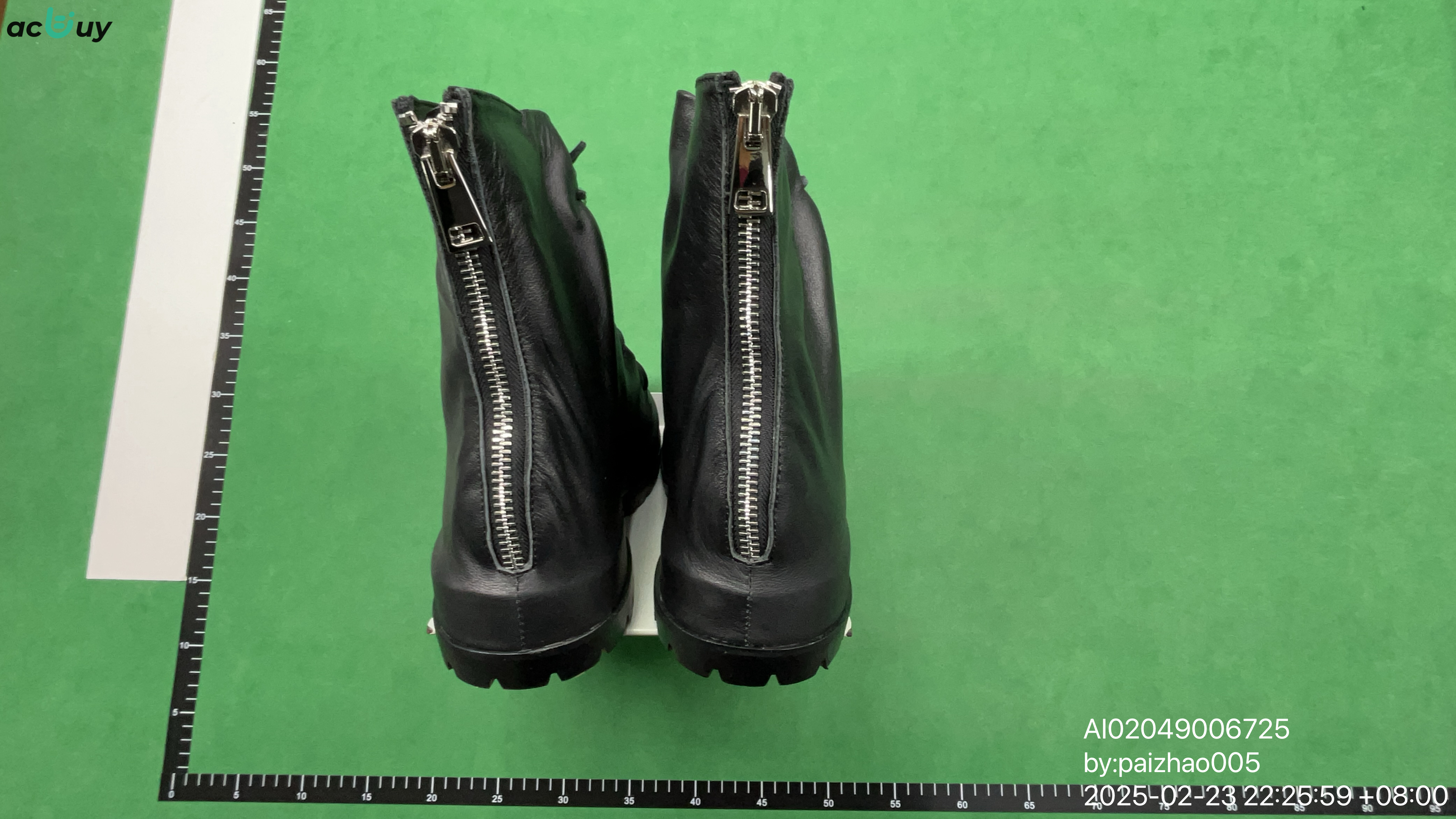 Xuanzhan Autonomous 424 on Fairfax Dark Style Chunky Heel Wrap-Around Thick-Soled High-Top Shoes Pleated Retro Martin Boots QC