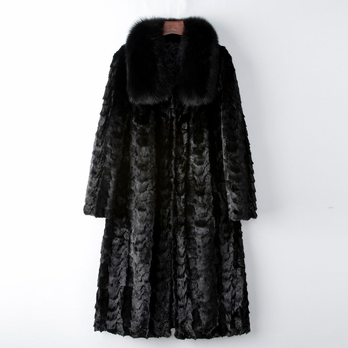 Factory In-Stock Haining Fox Fur Collar Fur Coat 2025 Autumn and Winter New Style Mink Mixed with Mink Women's Fur Coat