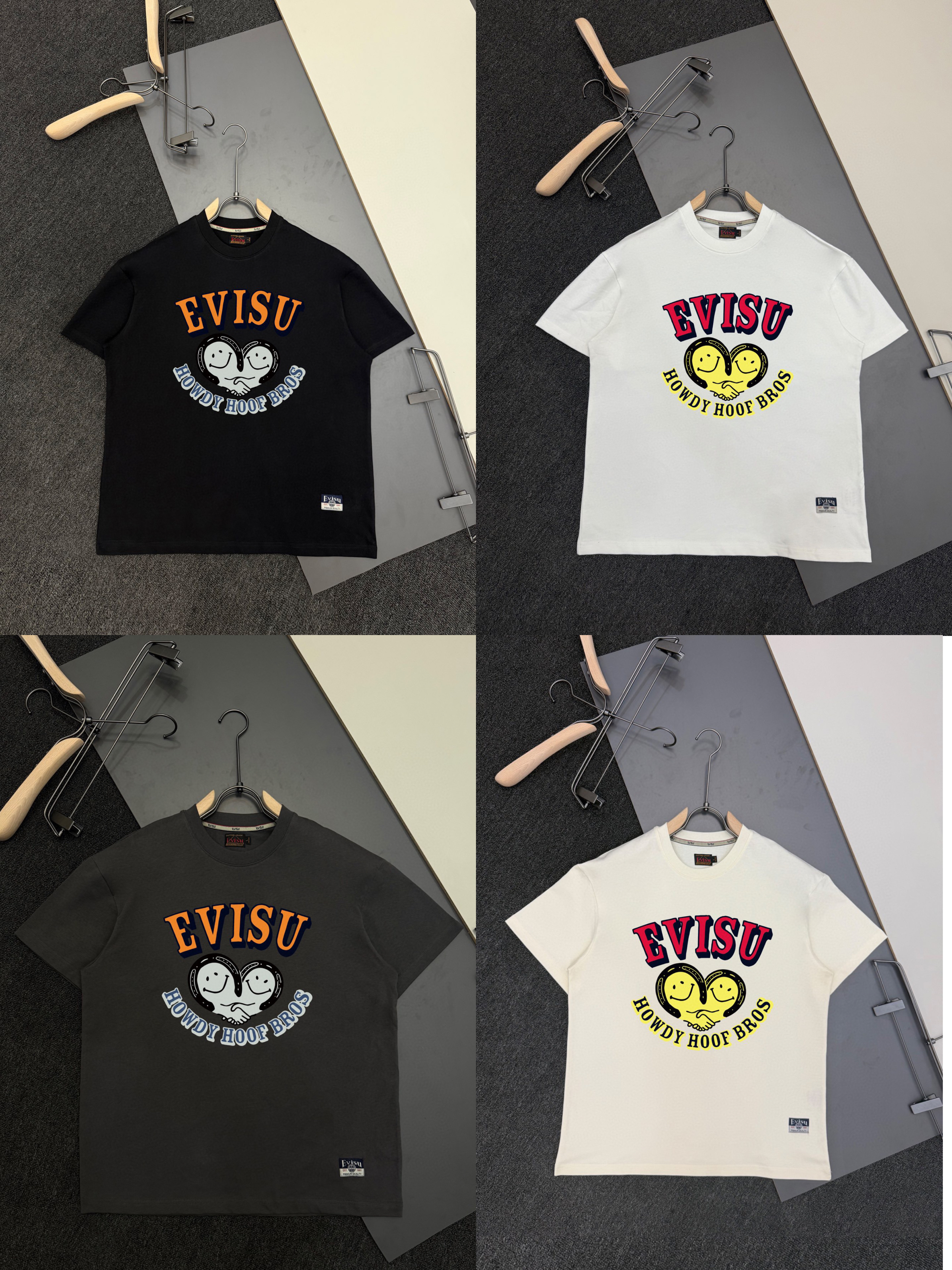 EVISU 福神2026年春夏新款九纹龙大M印花短袖T恤