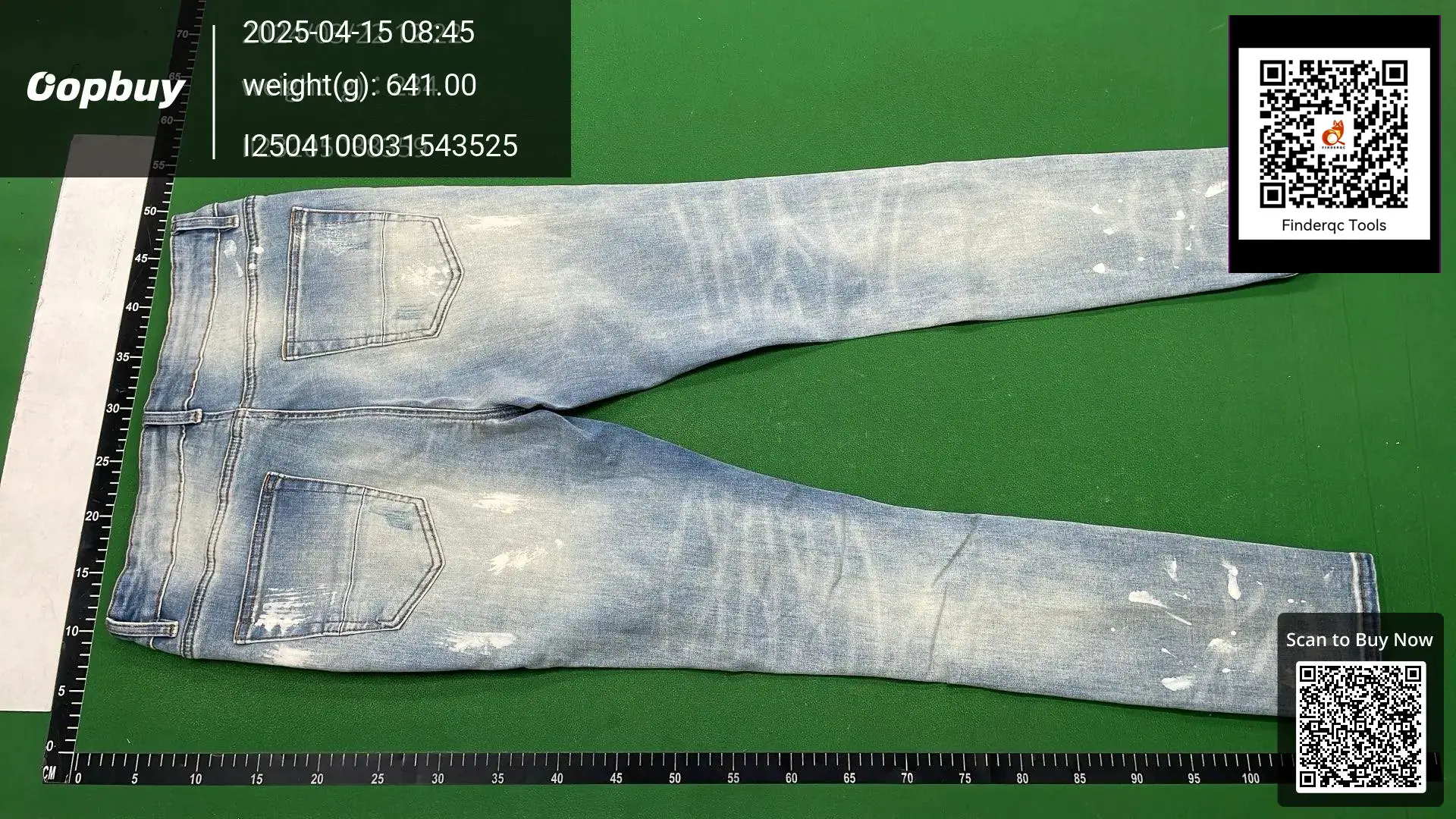 Foreign Trade Splash Ink Graffiti Ripped Jeans High Street Youth Slim-fit Ripped Beggar Leggers