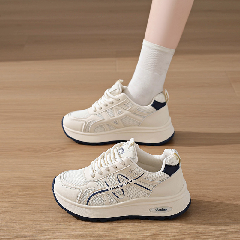 Retro Dad Shoes for Women 2026 Spring/Summer New Popular Thick-Soled Versatile Lightweight Casual Sneakers Mesh Running Shoes