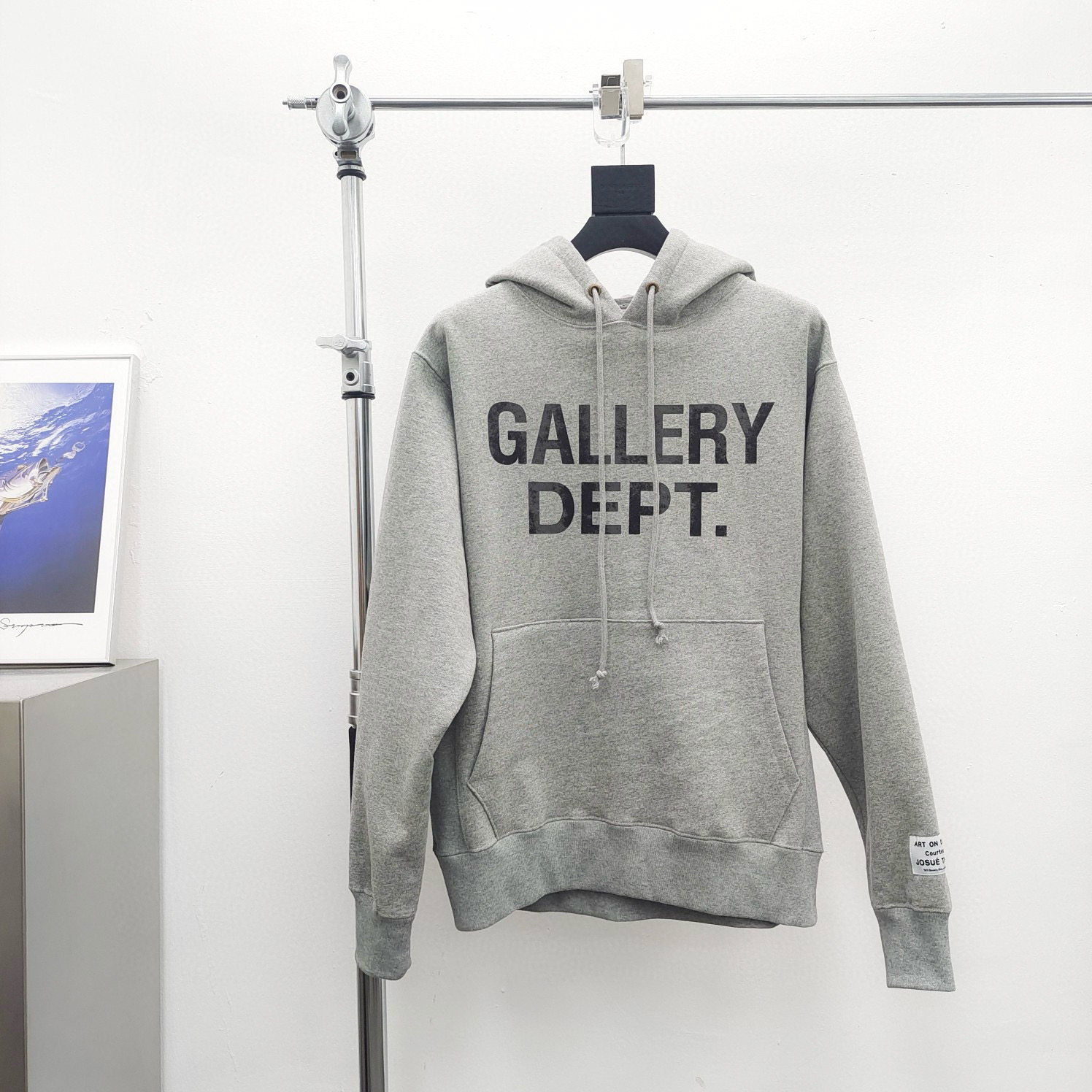 Gallery Dept基础麻灰卫衣帽衫
