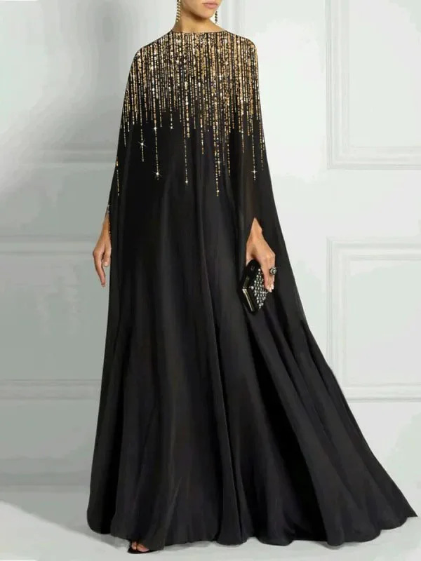 2025 Amazon Independent Station New Foreign Trade Bright Silk European and American Cross-Border Amazon Women's Dress