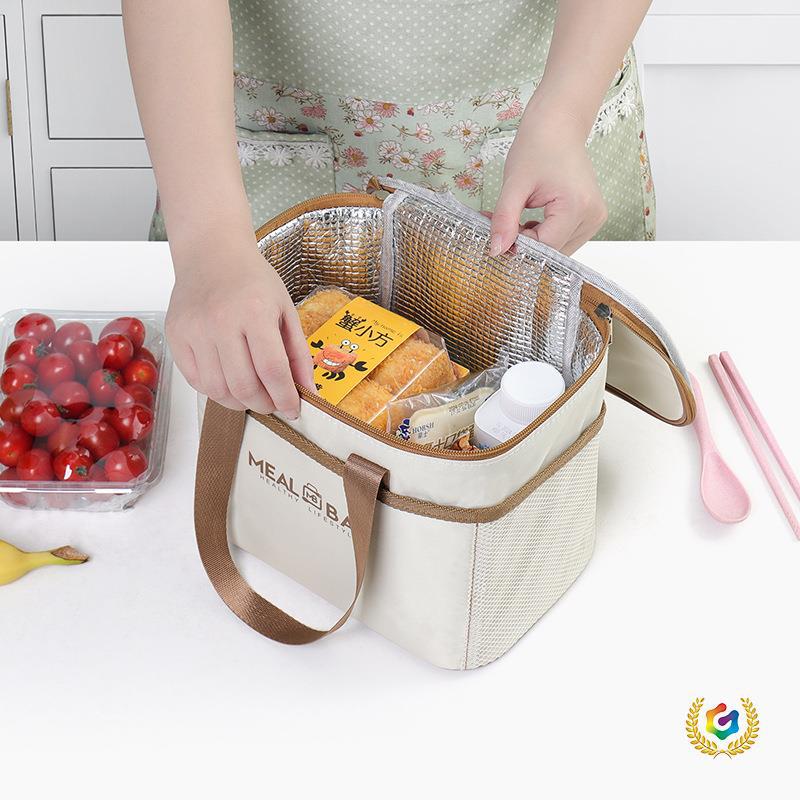 ☽ Lunch Box Bag for Office Workers and Students, Aluminum Foil Insulated Waterproof Meal Bag, Bento Bag, Thickened Lunch Tote Bag