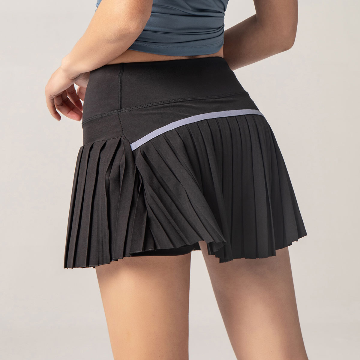Runa Pulse Summer European and American Style Women's Two-In-One Pleated Skirt Sports Fitness Quick-Drying Breathable Shorts Skirt Hem