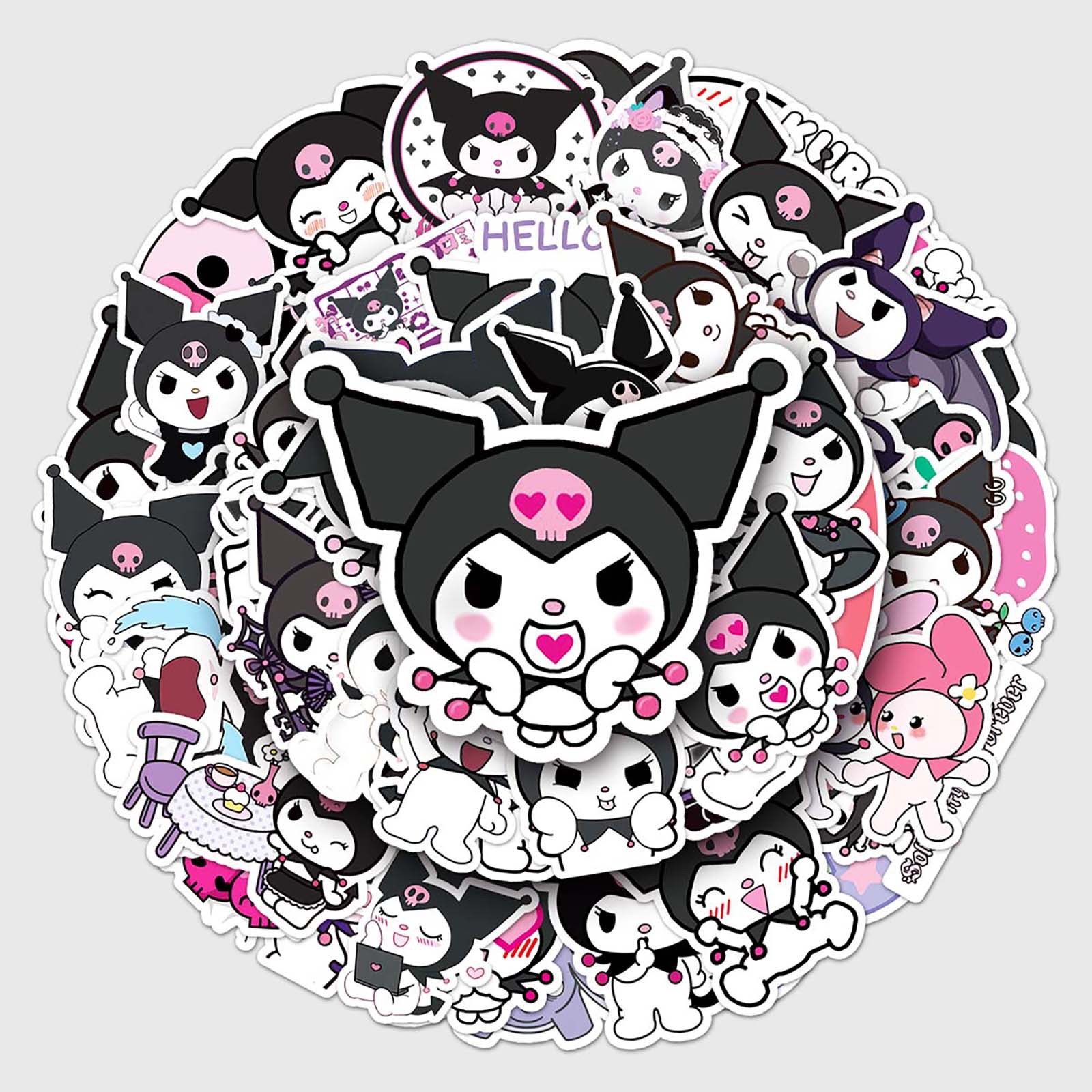 50 Cartoon Sanrio Kulomi Graffiti Luggage Laptop Car Scooter Decorative Stickers