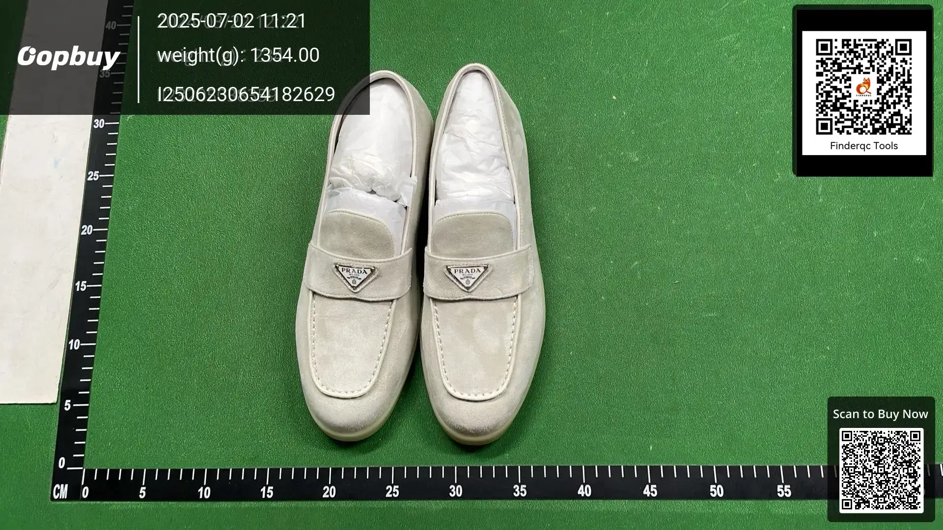 Prada Deerskin Loafers White