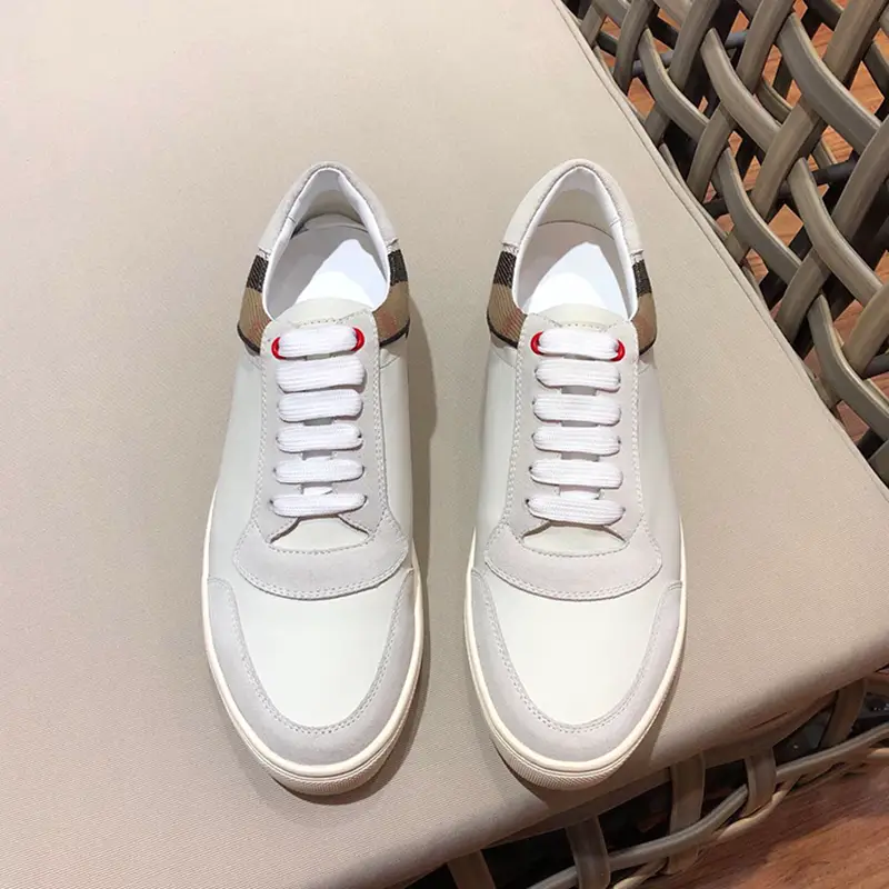 White Shoes Men's Genuine Leather Flats K-style Breathable Silk Cowhide Striped Fabric Plaid Lightweight European Station new Autum