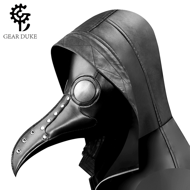 Halloween cross-border Amazon ebay steampunk plague beak masquerade party mask black head cover female