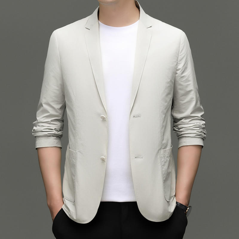 Cotton Suits with Slight Wrinkle Texture 2026 Spring and Autumn New Men's Youth Casual Versatile Cardigan Jacket Suit