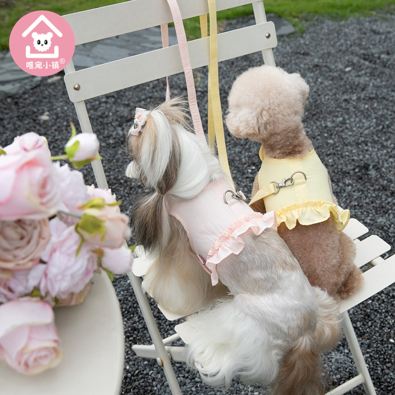 Only Pet Town * lace chest strap traction rope dog dog cat vest clothes Teddy supplies manufacturers