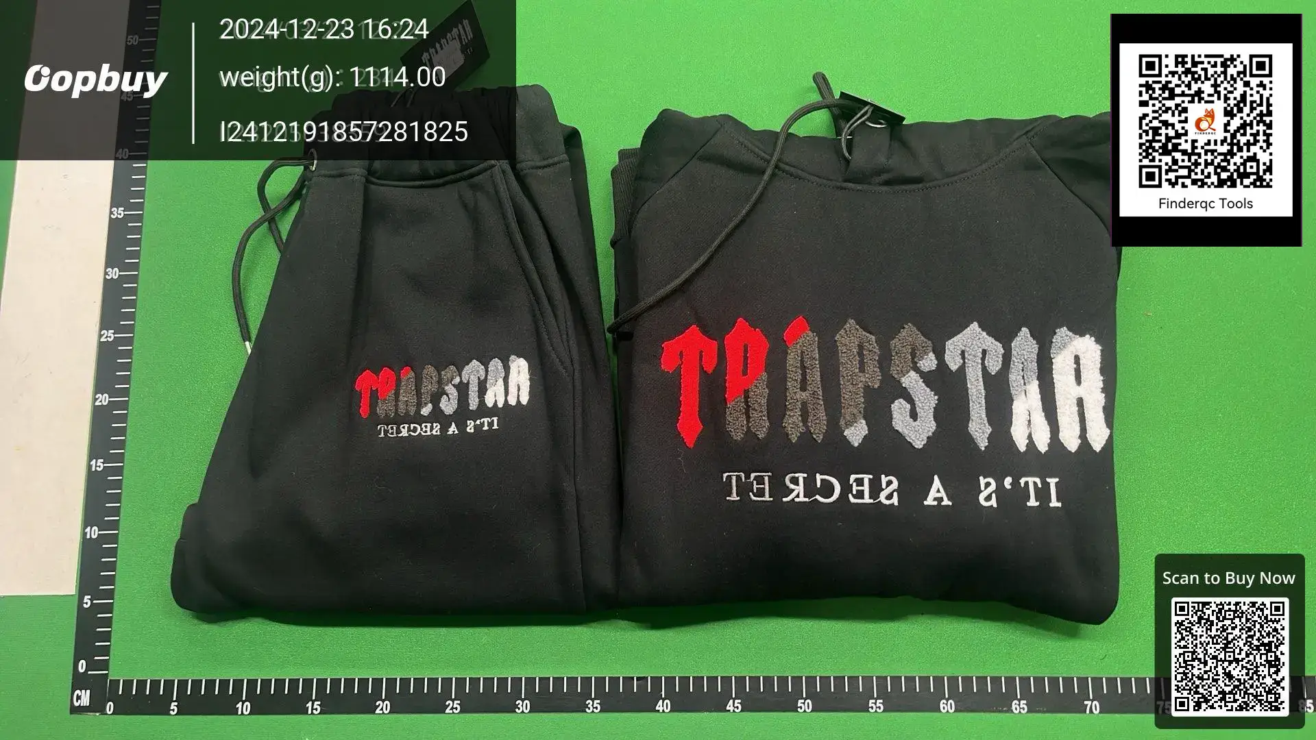 European and American fashion brand Trapstar red gray towel embroidery fleece-lined men's couple high street casual sweater trousers suit