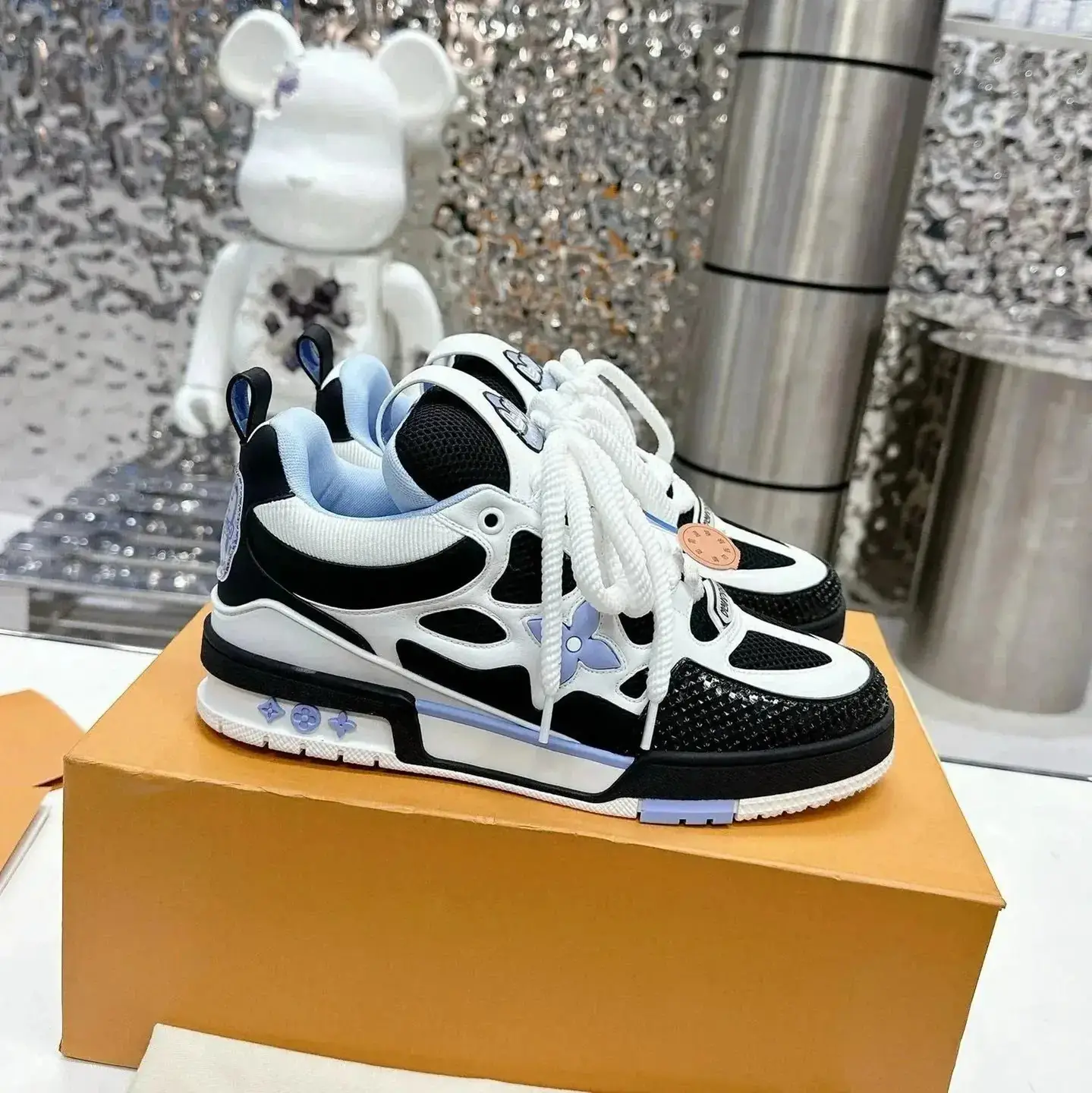Louis Vuitton LV Trainer Sneaker Black White