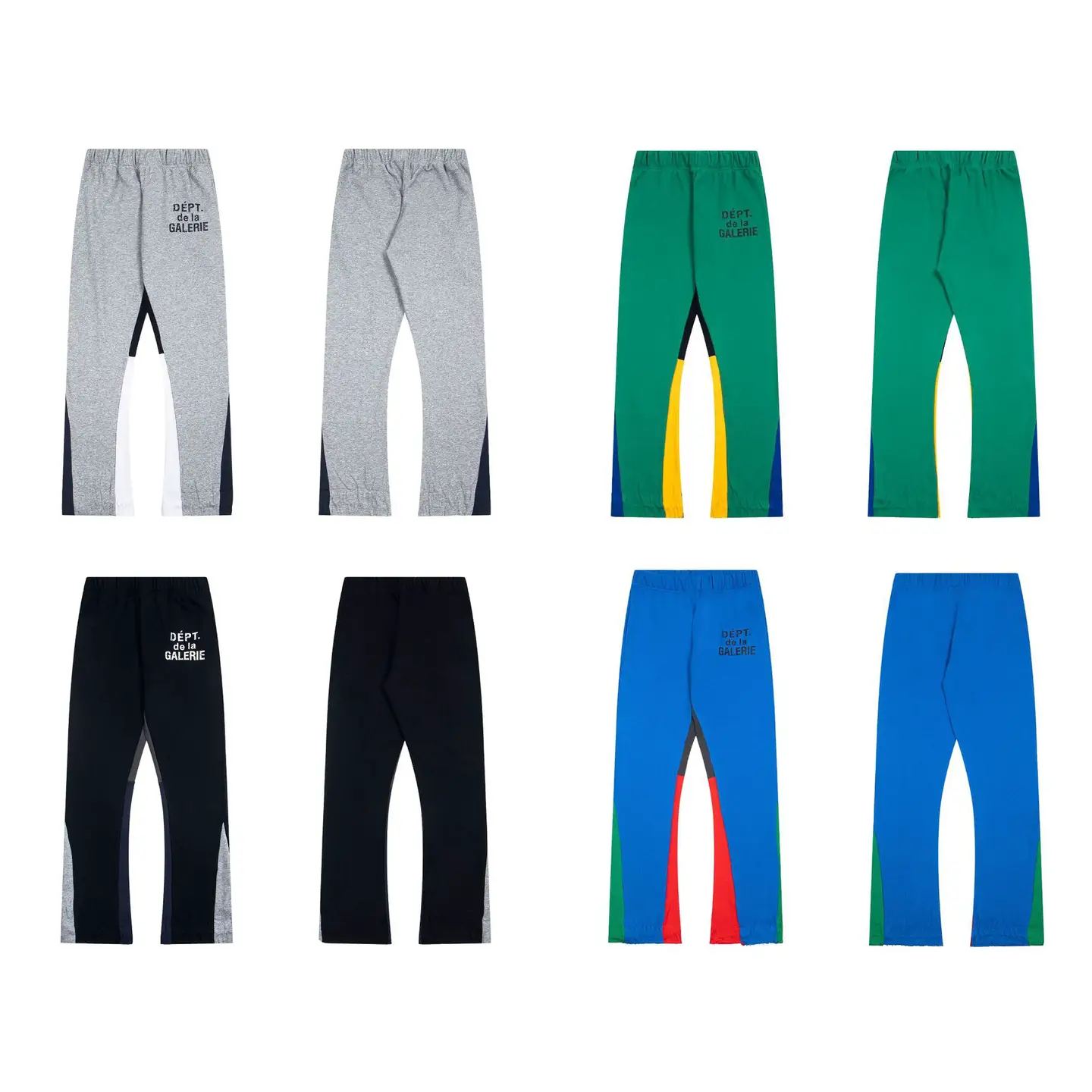 High-quality GALLERY DEPT classic hand-painted ink-splattered graffiti print splicing cotton sweat pants men's casual pants