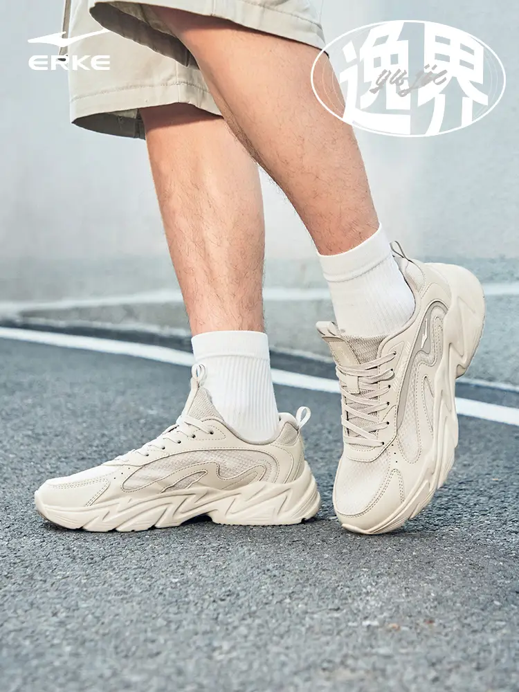 Hongxing Erke Yijie Couple Sports Shoes Summer New arrival Casual Shoes Mesh Breathable Easiest for match Dad Shoes Running Shoes