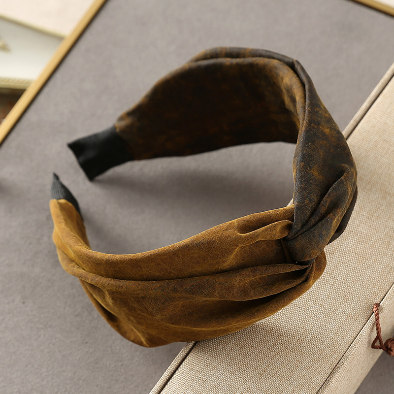 Buta Xiangyun Yarn Hairband Silk Retro French Headdress Wide Hairband Outgoing All-match Mulberry Silk Headband PT1104