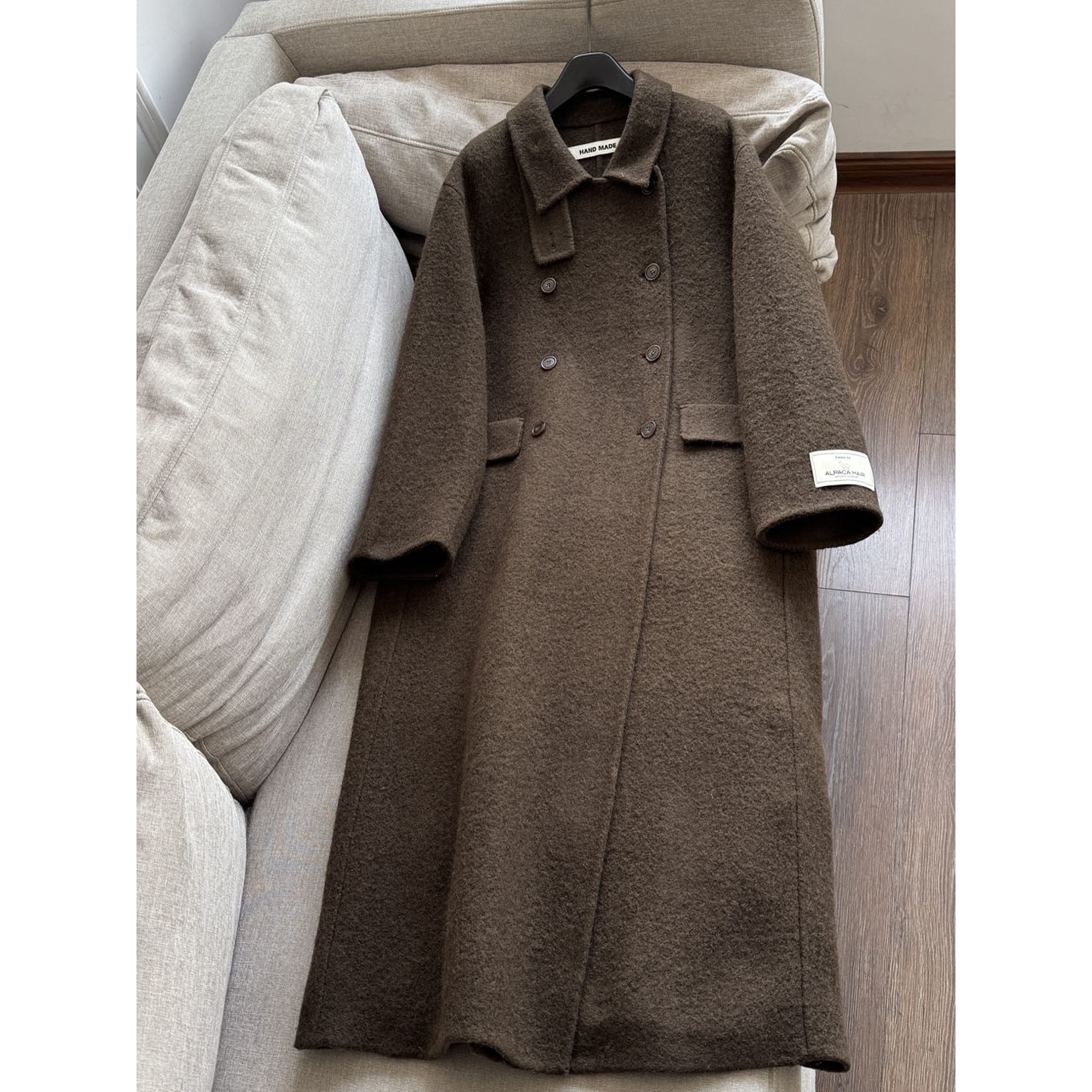 2026 Thickened Elegant Casual Coat, Slimming Long Double-Sided Wool Coat with Regular Shoulders Wholesale H13Bd25627